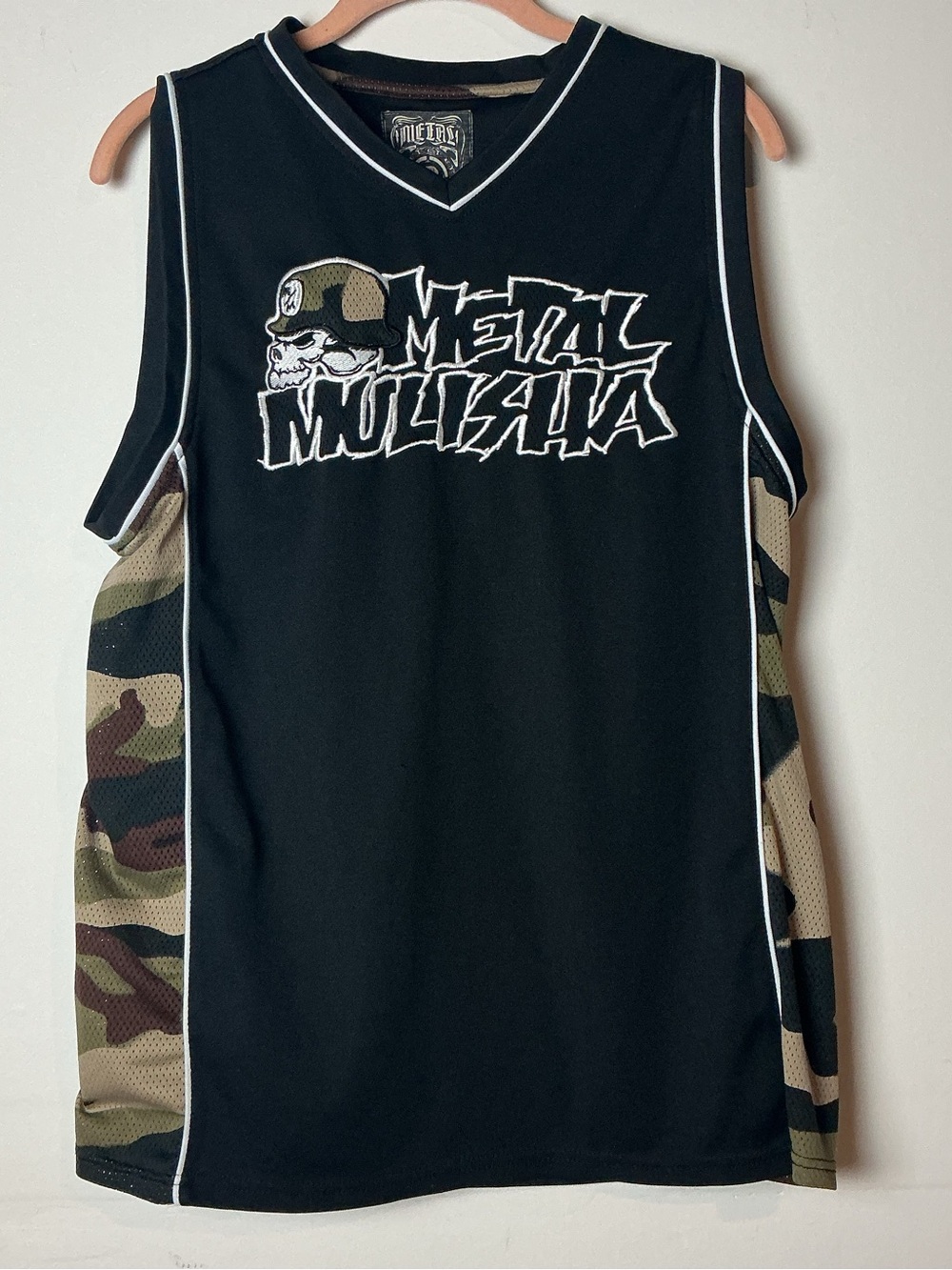 Metal Mulisha Black & Camo Sleeveless Jersey Tank Size M